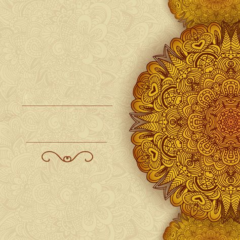 Gold pattern disk card design vector background material Card Background Design, Gold Pattern Design, Wedding Invitation Vector, Gold Design Background, Pattern Invitation, Wedding Background Images, Eid Card Designs, Wedding Invitation Background, Indian Wedding Invitation Cards