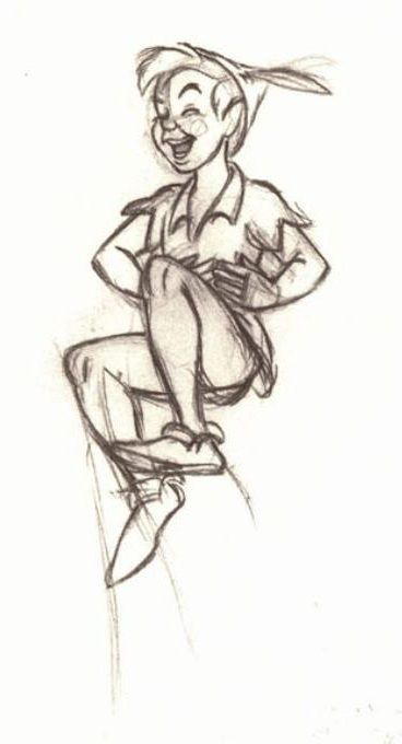 Peter Pan Sketches Disney, Peter Pan Sketch, Peter Pan Drawing, Disney Character Sketches, Peter Pan Tattoo, Peter Pan Art, Disney Sleeve, Peter Pan Disney, Disney Drawings Sketches