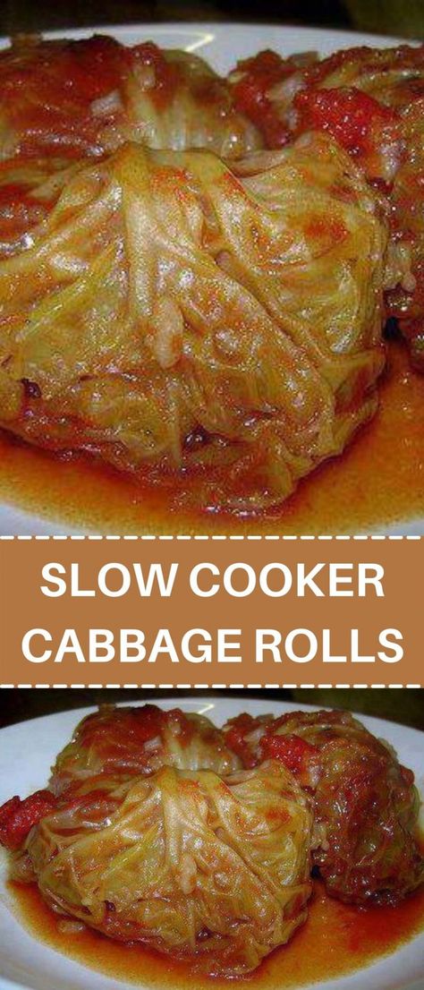 Slow Cooker Cabbage, Slow Cooker Cabbage Rolls, Easy Cabbage Rolls, Cabbage Roll Casserole, Stuffed Cabbage Rolls, Cabbage Rolls Recipe, Stuffed Cabbage, Crockpot Recipe, Crockpot Dishes