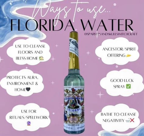 Uses For Florida Water, Florida Water, Water Spray, Aura, Spirituality, Spray, Florida, Collage, Water