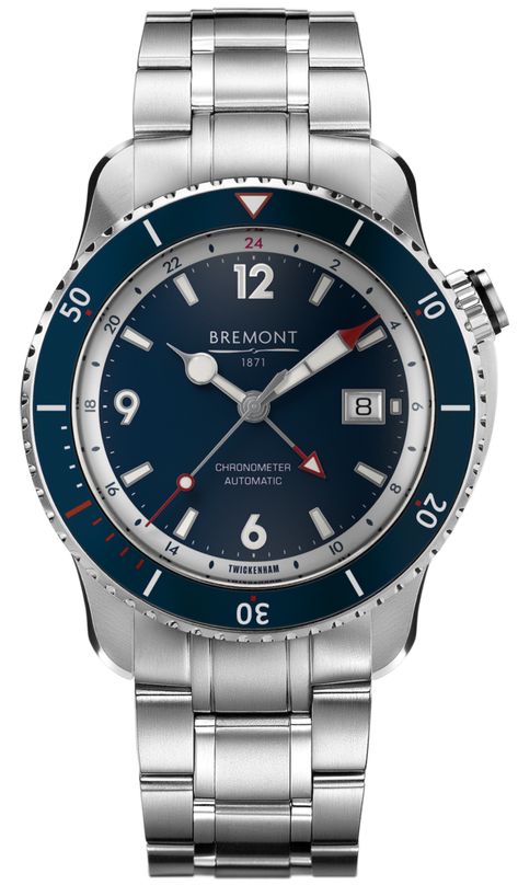 Bremont Watch 150 RFU England Rugby Football Union Limited Edition #added-in-2021 #bezel-uni-directional #bracelet-strap-steel #brand-bremont #case-material-steel #case-width-43mm #cws-upload #date-yes #delivery-timescale-call-us #description-done #dial-colour-blue #gender-mens #gmt-yes #limited-edition-yes #movement-automatic #new-product-yes #official-stockist-for-bremont-watches #packaging-bremont-watch- Rose Emblem, Twickenham Stadium, Red Tips, Heritage Rose, England Rugby, Free Bracelet, Detailed Design, Leather Cap, Mechanical Movement