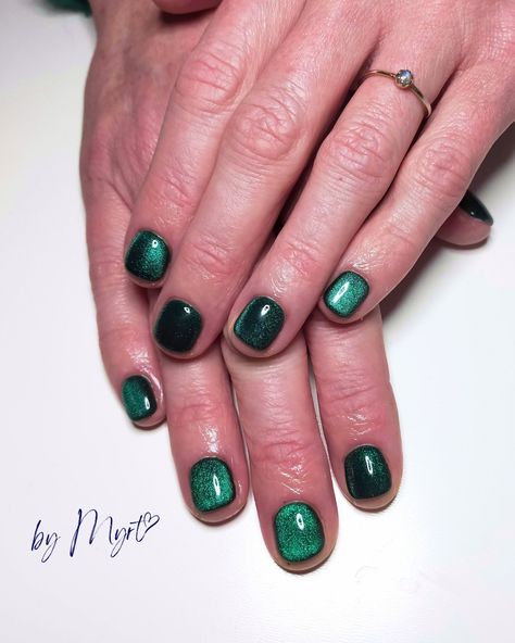 🍀 Happy St. Patrick's Day, beauties! 🍀 Today, it's all about green cat eye nails! 💚 Let's embrace the spirit of the Irish with these mesmerizing emerald beauties, celebrating the rich culture and traditions of Ireland. ✨ Who's ready to add a touch of luck to their nail game? 💅 Show off your St. Paddy's Day style and join in the festivities in the comments below! 📸 Liefs! Customer nails @maaike.hendriks.breda ✨ #stpatricksday #greencateye #nailart Green Cat Eye Nails, Green Cat Eye, Green Cat, Eye Nails, Cat Eye Nails, Paddys Day, Gel Nail Designs, Nail Games, St Patrick’s Day