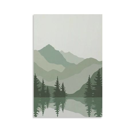 PRICES MAY VARY. Title: Sage Green Abstract Mountains Boho Landscape Wall Art Poster Poster Decorative Painting Canvas Wall Art Living Room Posters Bedroom Painting 12x18inch(30x45cm)15.0. Product Type: Categories > Wall Art > Posters & Prints Green Themed Paintings, Sage Green Painting Ideas, Aesthetic Painting Green, Painted Mountains Easy, Painting Ideas On Canvas Green, Green Boho Art, Easy Mountain Painting, Sage Green Painting, Abstract Green Painting