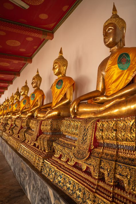 Wat Pho Temple, Thailand Buddha Temples, Wat Pho Bangkok, Buddha Thailand, Bangkok Photos, Thailand Buddha, Temple Thailand, Thai Temple, Reclining Buddha