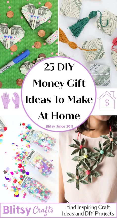 Sweet Sixteen Money Gift Ideas, Fun Ways To Give Money, Ways To Give Money, Money Gift Ideas, Money Birthday, Money Necklace, Origami Techniques, Money Flowers, Ideas To Make Money