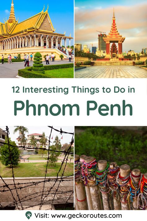 Phnom Penh is a busy and chaotic city, but most people don’t visit to see the city. It’s the best place to learn about Cambodia’s devastating history through the S21 Museum and Killing Fields. Of course, there’s more to Phnom Penh than this which you can read about in our top things to do in Phnom Penh guide, but these two spots are a must. TAP the pin to learn about Phnom Penh and its history. Phnom Penh Cambodia, Phnom Penh, Cambodia, Bucket List, The City, Tap, Things To Do