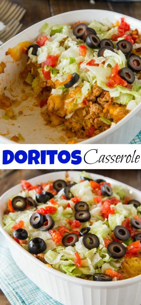 Dorito Taco Casserole, Taco Casserole Bake, Doritos Casserole, Dorito Taco, Beach Eats, Doritos Taco, Dorito Casserole, Taco Casserole, Taco Night