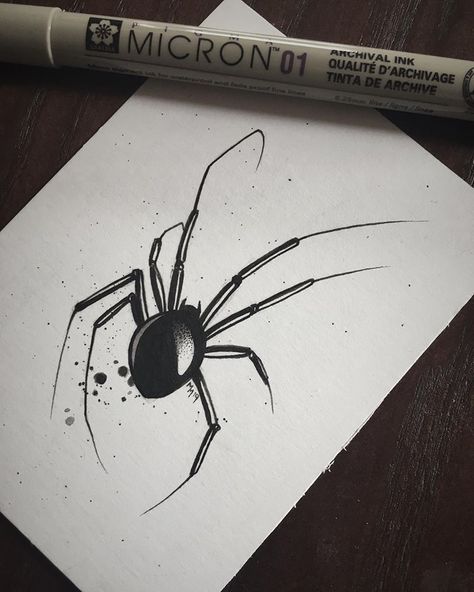 Spider Pen Drawing, Spider Pencil Drawing, Spider Inktober, Spider Drawing Scary, Halloween Pen Drawings, Inktober Spider Drawing, Inktober Art, Gel Pen Art, Spider Drawing