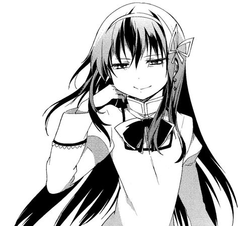 Homura Akemi Manga, Homura Manga, Homura Akemi Icon, Homura Pfp, Homura Icon, Homura Akemi, Sayaka Miki, Puella Magi, Puella Magi Madoka Magica