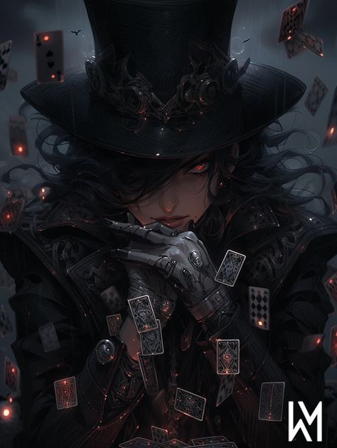 Victorian Fanart, Illusionist Character Design, Magician Oc, Character Artist, 100k Followers, Dark Anime Guys, Beautiful Illustration, Beautiful Dark Art, Sketch Inspiration