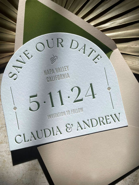 Our modern Palm Springs semi-custom letterpress save the date invitations but for a wedding in Napa Valley. Palm Springs Save The Date, Modern Save The Date Ideas, Letter Press Save The Date, Save The Date Creative, Creative Save The Date Ideas, Save The Date Unique, Creative Save The Date, Miss My Family, Creative Wedding Invitations Design