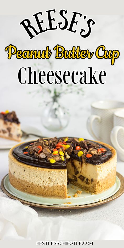 Recess Cake Peanut Butter Cups, Reeces Cup Cheesecake, Reese Pieces Cheesecake, Reeses Pieces Cheesecake Recipe, Recess Peanut Butter Cheesecake, Resses Cheesecake Recipe, Reese’s Cheesecake Recipes, Reeces Pieces Cheesecake, October Cheesecake