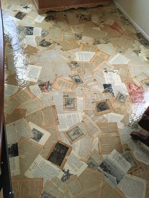 Decoupage Floor Diy, Chipboard Flooring Ideas, Newspaper Floor, Decoupage Floor, Paper Bag Floor, Brown Paper Bag Floor, Paper Bag Flooring, Paper Flooring, Animal Crossing Qr Codes