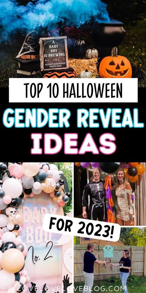 Halloween gender reveal ideas. October Gender Reveal Ideas, Halloween Gender Reveal Ideas, Bee Themed Gender Reveal, Pumpkin Gender Reveal, Halloween Gender Reveal, Fall Pregnancy, Gender Reveal Unique, Gender Reveal Announcement, Halloween Pregnancy Announcement