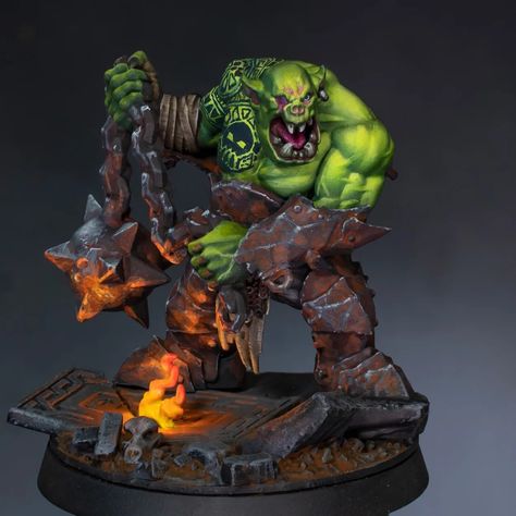 Juan Sanz (@elminiaturista) on Threads Warhammer 40k Osl, Dwarven Mine, Owl Costumes, Miniature Basing, Warhammer Orks, Warhammer Tabletop, Painting Figurines, Orks 40k, 40k Orks