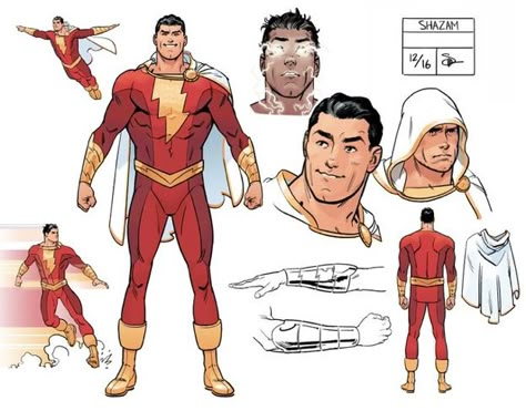 Atlas Dc Comics, Shazam Redesign, Shazam Art, Shazam Dc Comics, Shazam Comic, Captain Marvel Shazam, Dc Comics Wallpaper, Model Sheet, Dc Comics Heroes