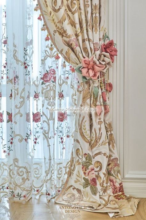 Curtain Decor Ideas, Fancy Curtains, Elegant Draperies, Classic Curtains, Curtain Installation, Curtain Decoration, Antonovich Design, Unique Curtains, Plain Curtains