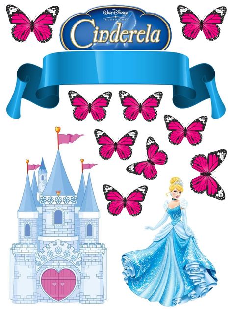 Cinderella Cake Topper Free Printable, Cinderella Toppers Printable, Cinderella Cake Topper Printable, Cinderella Topper, Spiderman Topper, Topper Kue, Cinderella Cake Topper, Cake Cartoon, Cinderella Characters