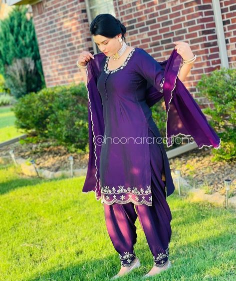 Punjabi Suit Machine Work Design, Plazo Suits, Punjabi Dress Design, Punjabi Suits Party Wear, Patiala Suit Designs, Punjabi Suits Designer Boutique, Function Dresses, Trendy Suits, Bollywood Dress