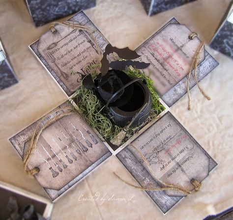 Creepy Halloween Invitations, Creepy Diy, Witches Party, Halloween Invites, Witches Tea, Diy Halloween Party, English Project, Tea Favors, Map Making