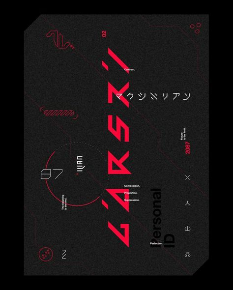 Identity Poster, Futuristic Typography, Cyberpunk Design, Graphisches Design, Personal Identity, Typography Poster Design, Cover Art Design, Wallpaper Animes, Graphic Design Lessons