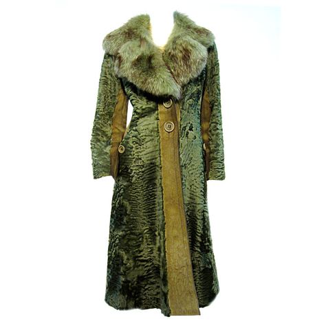 70s Fur Coat, Matching Fox, Green Fur Coat, 70s Coat, Dresses Coats, Army Green Coat, Fox Collar, Coat Collar, Fur Coat Vintage