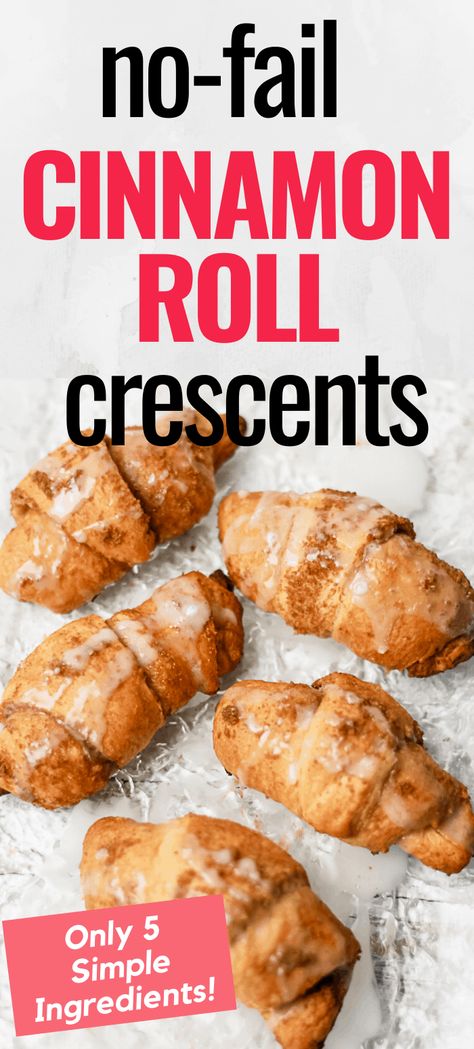 Breakfast Cinnamon Rolls Easy, Easy Cressant Roll Recipes, Refrigerator Crescent Roll Recipes, What To Do With Crescent Roll Dough, Easy Breakfast Croissant Ideas, Easy Breakfast With Crescent Rolls, Easy Breakfast Pastries Simple, Breakfast Ideas Pillsbury Crescent Rolls, Easy Breakfast Ideas Crescent Rolls