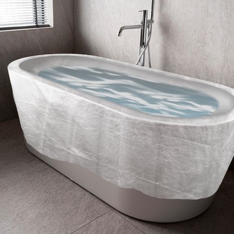 PRICES MAY VARY. More Hygienic: The plastic bathtub cover for tub can effectively isolate dirt, ensuring personal hygiene and protecting you from potential contaminants, without the need to clean the bathtub before each use. Large Size: The size of this bathtub cover is 102 inches (length) * 47 inches (width), making it suitable for almost all types of bathtubs in daily life. It is the good choice for salon, hotel, and home bathtubs. Quality Material: The bathtub liner is made of plastic materia Bathtub Large, Bathtub Liners, Bathtub Cover, Plastic Bathtub, Large Bathtub, Portable Bathtub, Baby Tub, Lady Luck, Metaphysical Shop