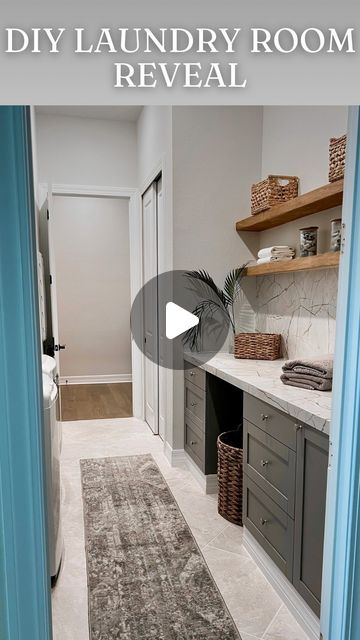 Leyla | DIY & Home Decor on Instagram: "DIY LAUNDRY ROOM: REVEAL + I’m breaking down all of the costs that went into this space. 

Can you believe the builders quoted $10,000 for cabinets and countertops in here, and I DIY’d if all for under $900?!

All of the step by step details of the build are saving in my story highlights 🫶🏼
.
.
.
#diylaundryroom #laundryroommakeover #ikeacabinets #diyshelves #laundryroomideas" Ikea Laundry, Ikea Laundry Room, Diy Laundry Room, Laundry Room Diy, Cabinets And Countertops, Diy Laundry, Ikea Cabinets, Loft Conversion, Laundry Room Makeover