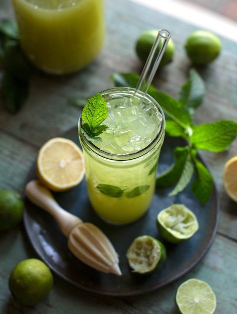 Mississippi Vegan, Mint Limeade, Limeade Recipe, Healthy Beverages, Ginger Lemonade, Plant Based Recipes Easy, Drink Inspiration, Water Benefits, Culinary Art