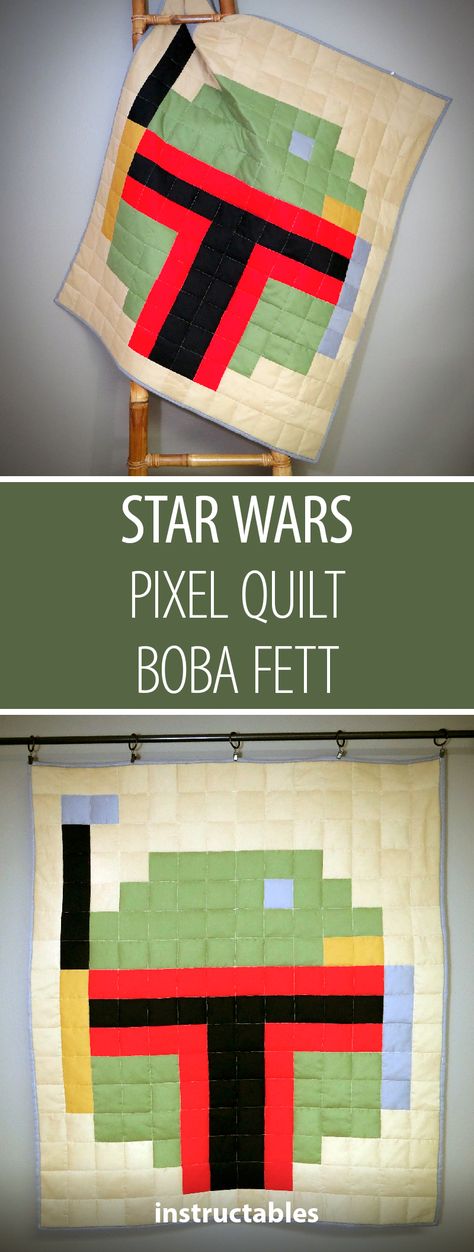 Star Wars Sewing, Pixel Quilt, Sew A Shirt, Quilt Wall Art, Blanket Sewing, Star Wars Quilt, Pixel Quilting, Star Wars Crafts, Handmade Gifts For Men