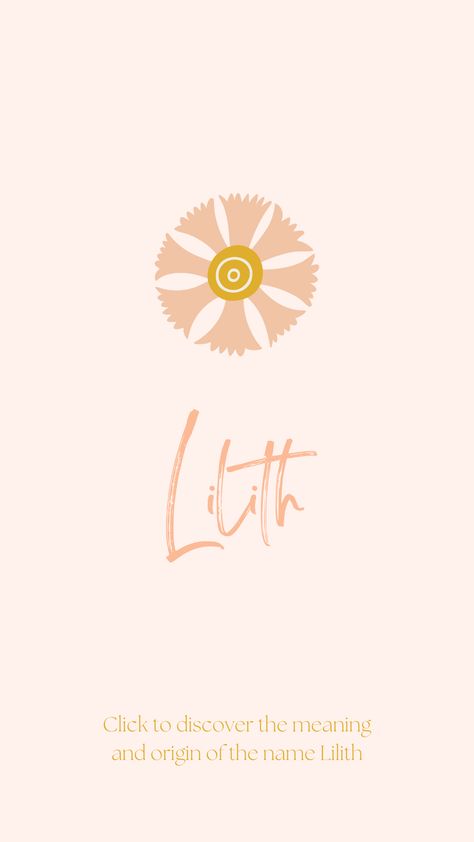 Discover the meaning and origin of the name Lilith. Lilith Name Meaning, Lilith Meaning, Lilith Name, Baby Name Meaning, Uncommon Baby Names, Names For Girls, Female Demons