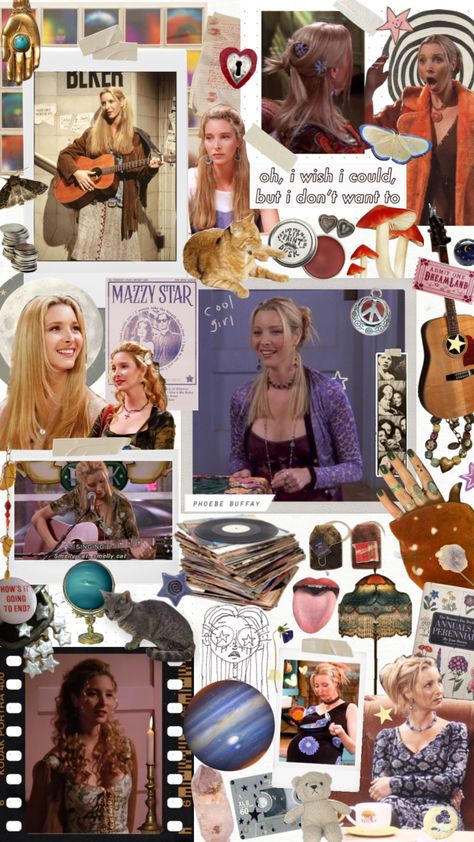 Phoebe Aesthetic Friends, Phoebe Buffay Whimsigoth, Phoebe Buffet Aesthetic, Phoebe Buffay Aesthetic Moodboard, Pheobe Buffet Aesthetic, Whimsigoth Stars, Pheobe Buffet, Phoebe Buffay Aesthetic, Phoebe Aesthetic