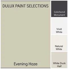 What White Render Colour Will Go With Monument? Colourbond House Exterior Colour Schemes, Colourbond Monument Exterior, Dulux Monument Exterior Colour Schemes, Monument Colour Scheme Exterior, Monument Colourbond, Colorbond Dune Colour Schemes, Dulux Paint Colours White, Colorbond Monument Colour Scheme, Monument Exterior