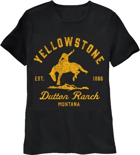 Yellowstone Women's Cut Dutton Ranch T-Shirt Brewery Merch, Yellowstone Shirts, Ranch Shirts, Yellowstone Tshirt, Svg Decals, Yellowstone Apparel, Nirvana Logo, Cricut Svgs, Cricket Projects