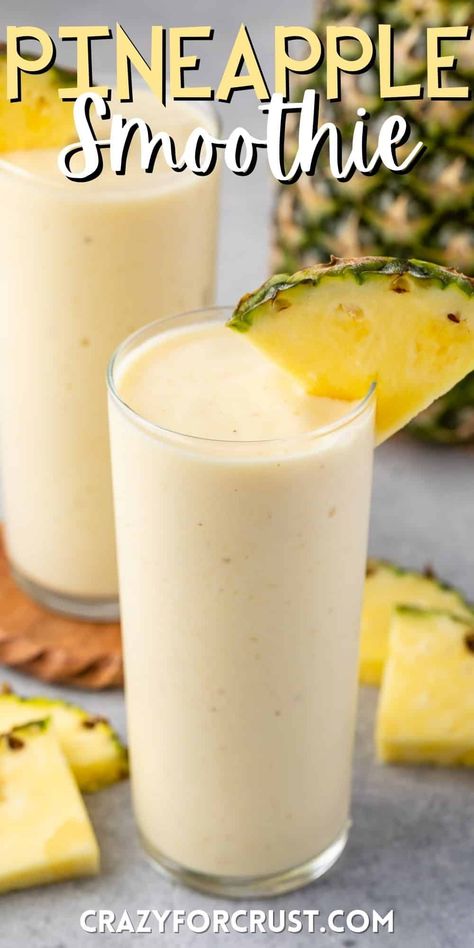 Smoothie With Milk, Pineapple Mango Smoothie, Beaming Baker, Strawberry Pineapple Smoothie, Smoothie Without Banana, Pineapple Smoothie Recipes, Mango Pineapple Smoothie, Mango Smoothie Recipes, Sweet Smoothies