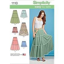 Tier Skirt Pattern, Tiered Skirt Pattern, Thrift List, Skirt Sewing, Tiered Skirts, Skirt Patterns Sewing, Simplicity Sewing, Sewing Skirts, Easy Sewing Patterns