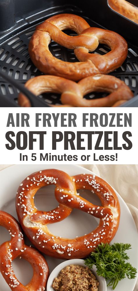 frozen soft pretzels in air fryer or ninja foodi