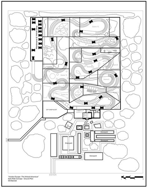 Dark Rides Amusement Parks, Theme Park Layout, Coaster Inspiration, Theme Park Design, Theme Park Planning, Crab Illustration, Swamp Creature, Coaster Ideas, Detective Aesthetic