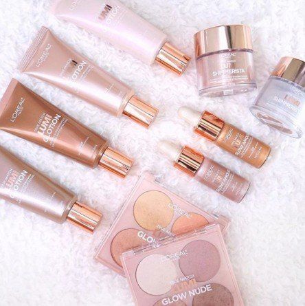 Lumi Glow, Loreal Cosmetics, Lumi Glotion, Loreal Paris Makeup, Dream Makeup, All Natural Makeup, Rose Gold Makeup, Pink Cosmetics, Pink Things