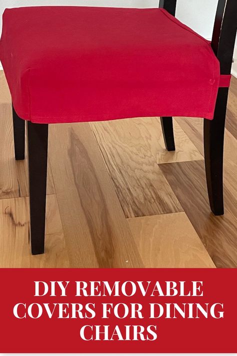 diy removable covers for dining chairs Diy Dining Chair Covers Slipcovers, Dining Chair Seat Covers Slipcovers, Cover For Dining Chairs, Dinning Room Chair Covers Diy, Diy Chair Cushion Covers, Easy Chair Covers Diy, How To Cover Chairs With Fabric, Diy Seat Covers For Chairs, Quilted Chair Covers