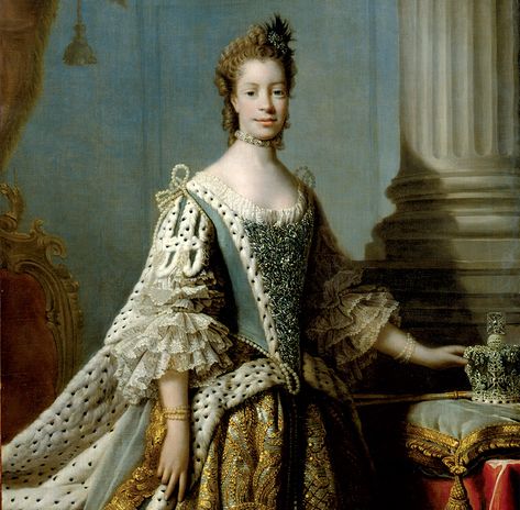 Queen Charlotte by Allan Ramsay. Queen Charlotte Of England, Sophia Charlotte, Georgian Art, Bridgerton Series, Black Kings, Black Royalty, King George Iii, Queen Charlotte, Queen Of England