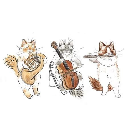 Business Equipment, Playing Musical Instruments, Violin Cello, Cats Playing, Ragdoll Cats, Ragdoll Cat, Violin, Musical Instruments, Horn