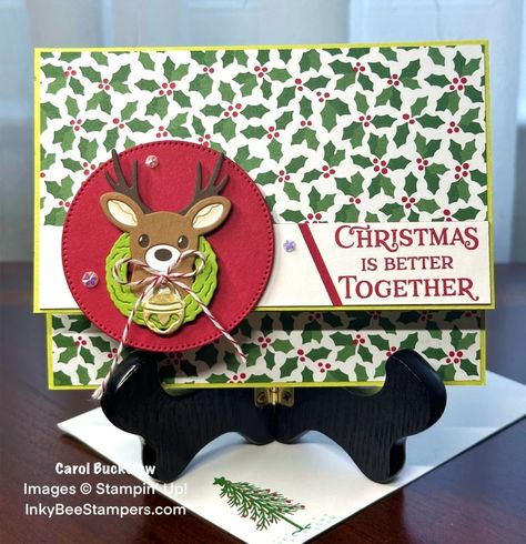 Stampin’ Up! Sneak Peek – Reindeer Fun Gift Card Holder for the Happy Inkin’ Thursday Blog Hop – Inky Bee Stampers Reindeer Fun Su, Reindeer Fun Stampin Up Cards, Stampin Up Reindeer, Childrens Christmas Cards, Deer Cards, It's Thursday, Fun Christmas Cards, Holiday 2024, Stampin Up Christmas Cards