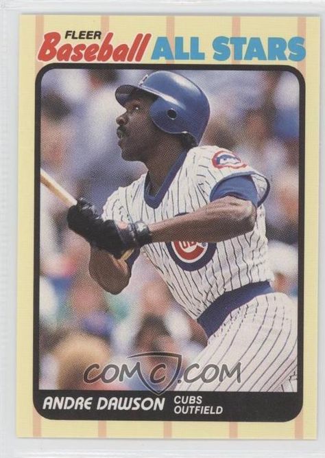 1989 Fleer Baseball All Stars - Box Set [Base] #11 - Andre Dawson Andre Dawson, Ryne Sandberg, Cubs Win, Baseball Trading Cards, Upper Deck, Sports Cards, Mlb Baseball, Chicago Cubs, Toy Collection