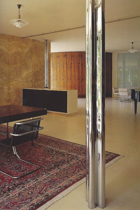 Mies van der Rohe . Tugendhat house, 1930 Tugendhat House, Ludwig Mies Van Der Rohe, Van Der Rohe, Mies Van Der Rohe, Yacht Design, Vintage Interiors, Interior Furniture, Architecture Details, Modern Architecture