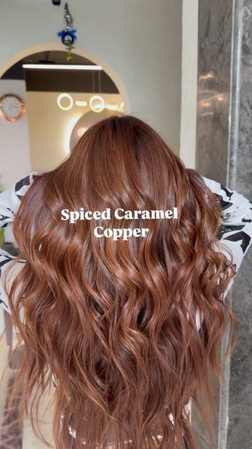 𝒮𝒶𝒽𝒾𝓁 𝐵𝒽𝒶𝓉𝓉𝒾 on Instagram: "Say hello to Copper Caramel – a stunning mix of warm copper and soft caramel tones. This vibrant color adds depth and richness, giving your hair a natural glow that’s easy to maintain and perfect for fall. • • #copperhair #hairideas #hairinspo #hairinspiration #hairbysahilbhatti #hairfashion #hairart" Caramel And Copper Hair, Cooper Caramel Hair, Soft Caramel Hair, Honey Copper Balayage, Highlights On Copper Hair, Caramel Copper Hair, Warm Caramel Hair, Soft Copper Hair, Warm Copper Hair