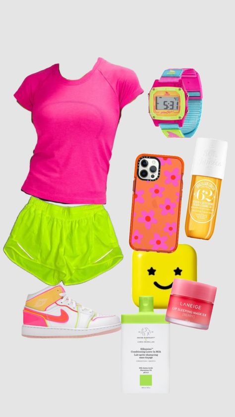 Neon preppy fit #lulu #prepyoutfits #outfitinspo Neon Preppy, Your Aesthetic, Connect With People, Creative Energy, Neon, Energy