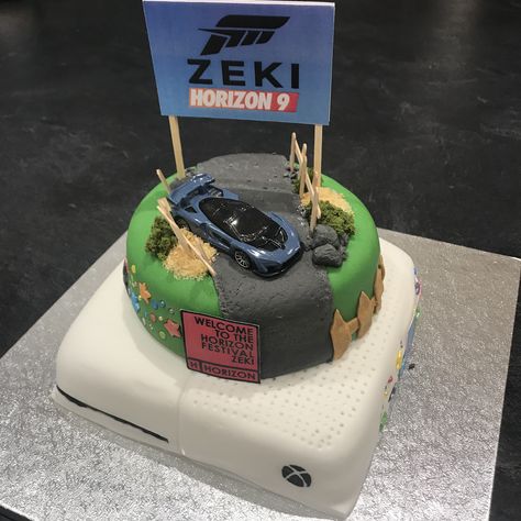 Forza Horizon Birthday Cakes, Forza Horizon Birthday Party, Forza Horizon Cake, Xbox Cake, 5th Birthday Cake, Forza Horizon 5, 4th Birthday Cakes, Forza Horizon 4, Forza Motorsport