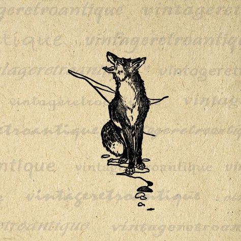 Snow Illustration, Wolf Graphic, Beautiful Butterfly Photography, 동화 삽화, Antique Artwork, Tattoo Style Drawings, Howling Wolf, Download Image, Fox Art